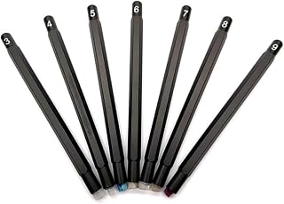 Mohs Hardness Test Kit, 7 Pcs 3-9 Scratch Tester Hardness Test Pen with Storage Box, Industrial Mineral Identification Kit for Industrial Mineral Identification Gem Jade Jewelry.