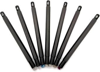 Mohs Hardness Test Kit, 7 Pcs 3-9 Scratch Tester Hardness Test Pen with Storage Box, Industrial Mineral Identification Kit for Industrial Mineral Identification Gem Jade Jewelry.