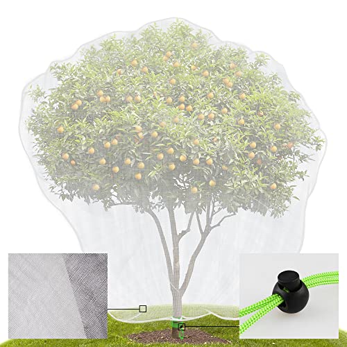 6.4 X 8 Ft Bird Barrier Netting Mesh With Drawstring,Extra Large Bird Netting For Fruit Trees,Garden Tree Netting For Protect Fruit Tree Vegetable Flower #TOP13