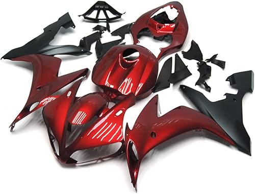 Miniatura 2 de Motocicleta Kit de carenado completo para Yamaha YZF1000 R1 2004 2005 2006 yzf r1 04 05 06 ABS plástico inyección molde carrocería rojo oscuro negro