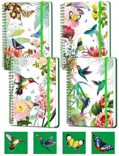 Carnet A5 à spirale anti-cornes lot de 4 bloc-notes rigides 160 pages pour bureau
