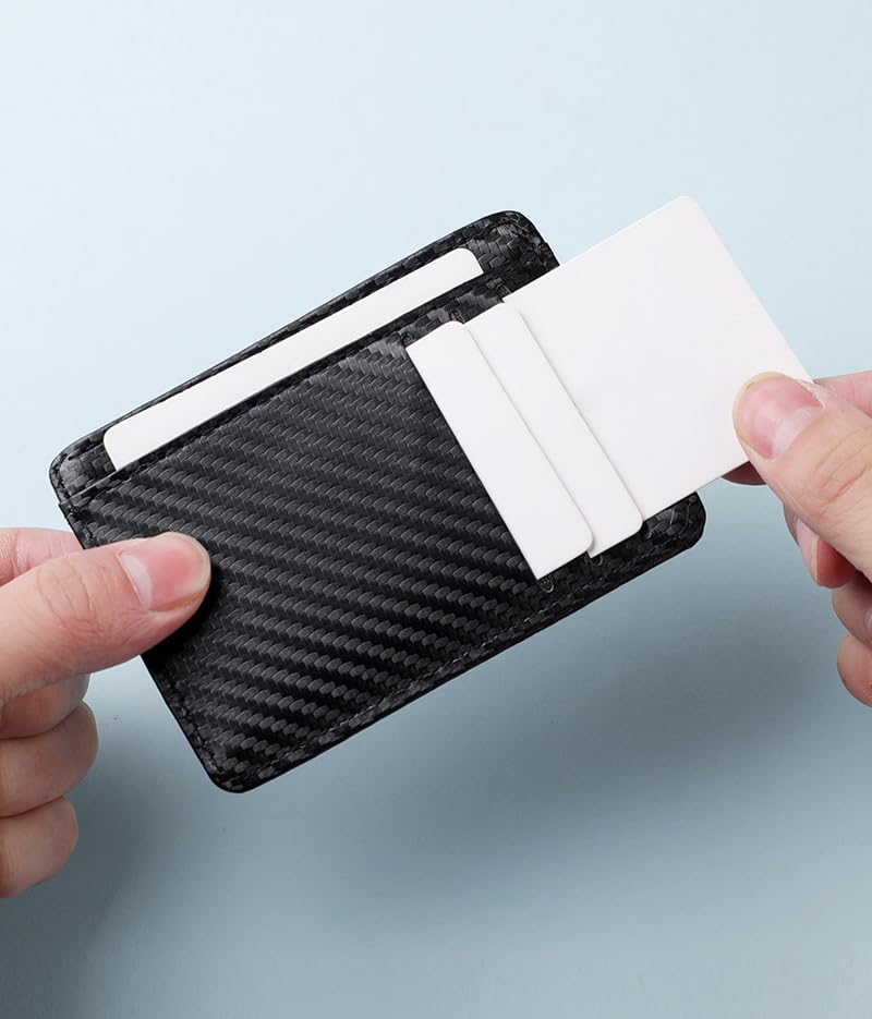 Fancial Minimalist Wallet | Suitable for Both Men and Women | Featuring RFID Front Pocket Clip, Black4