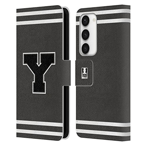 Samsung S23 5G étui portefeuille cuir Head Case Designs Noir Y Université premium