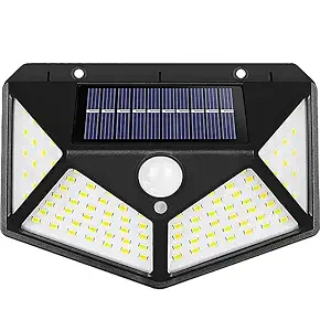 SPYLOCK 100-LED Motion Sensor Outdoor Light Waterproof Wireless Led Solar Outdoor Lights Bright for Backyard Garden Fence Patio Front Door
