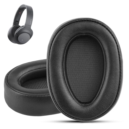 Image of Krone Kalpasmos Replacement Earpads for Sony WH-H900N h.Ear on 2 & Sony MDR-100ABN Headphones, Sony Headphone Cushions Compatible with Sony 900N, Sony WH H900N earpads with Soft Foam Leather(Black)