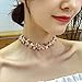 KUANDARMX Kragenblumenstickerei Schlüsselbeinkette Gas Retro weibliche Halskette frische Qualität süß einfach einzigartiges Design geeignet, A