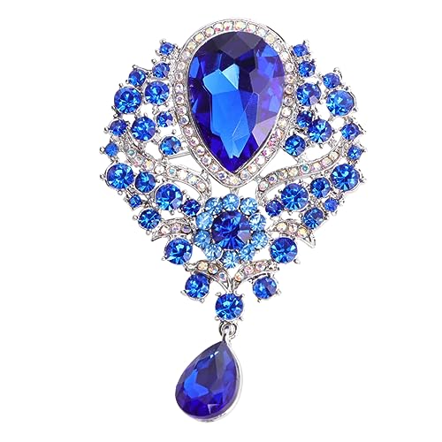 Bijoux broche fleur decorative en alliage étincelant, cadeau idéal pour femme