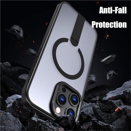 Coque iPhone 17 transparente marron avec béquille et charge sans fil - 5