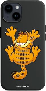 Personalaizer Carcasa Flexible de Color Negro Compatible para iPhone 15 de Garfield arañando