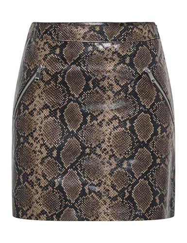 Jupe serpent Onlparis type jupe longue fluide imprimée Cocoa crème en XL