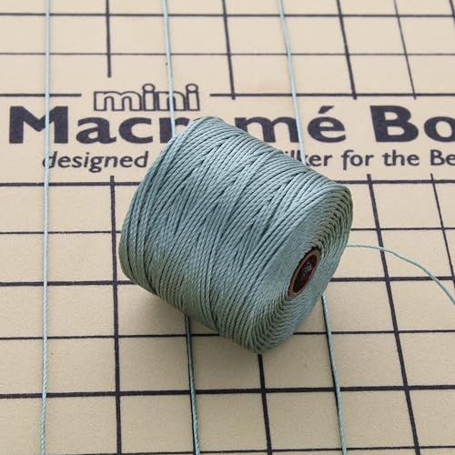 Cordon nylon #18 vert céleri Beadsmith S-Lon TEX210 pour bijoux en micro-macramé et perlage