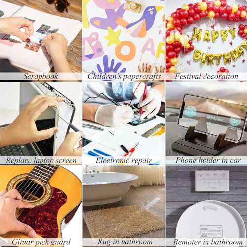 Image of 300LSE Thin Double Sided Tape,1 inch x36FT,Heavy Duty Adhesive Tape Roll,Heat Resistant,Waterproof,Clear,for Car Decor,Carpet,Arts and Crafts,Stick Poster,Fabric,Electronic (Indoor and Outdoor)