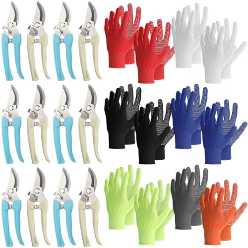 Set 24 Piezas Tijeras y Guantes de Jardín miniatura 1