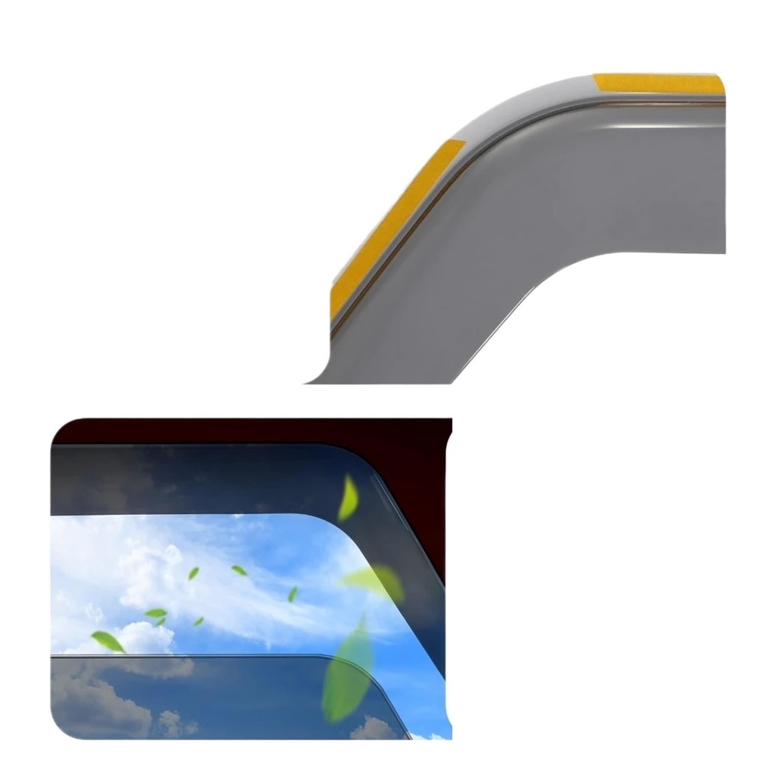 2 pezzi finestrino laterale visiera protezione ventilazione impermeabile pioggia tende da sole ripari deflettore Compatibile per Jeep Wrangler JK 2007-2017 2 porte