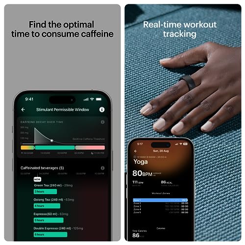 Image of Ultrahuman Ring | Smart Ring Wearable | Advanced Sleep, Movement and Activity Tracking | HRV Monitor | Heart Rate Monitor | Battery upto 6 days | Water Resistant upto 100 meters | Available in 7 Sizes