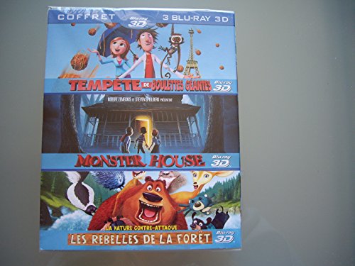 SONY PICTURES HOME ENTERTAINMENT Tempête de boulettes géantes + Monster House + Les rebelles de la forêt [Coffret 3 Blu-Ray]