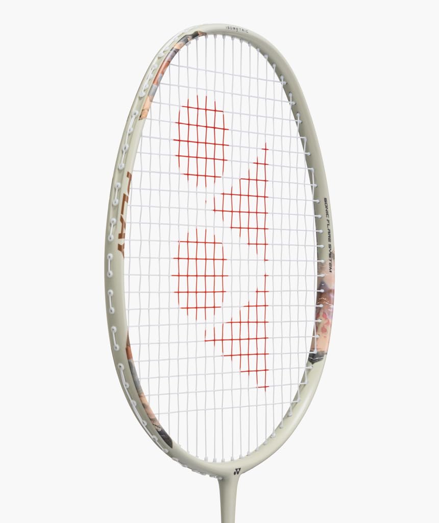 YONEX Nanoflare 700 Play Limited Edition 2026 - Racchetta da badminton Light beige con corda – Racchetta leggera con sistema Sonic Flare, grande Sweet Spot, ideale per principianti e avanzati