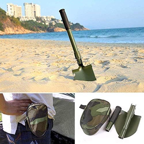 Folding Shovel Multifunctional Mini Foldable Shovel Survival Spade Portable Entrenching Tool for Gardening Camping Hiking Backpacking Fishing