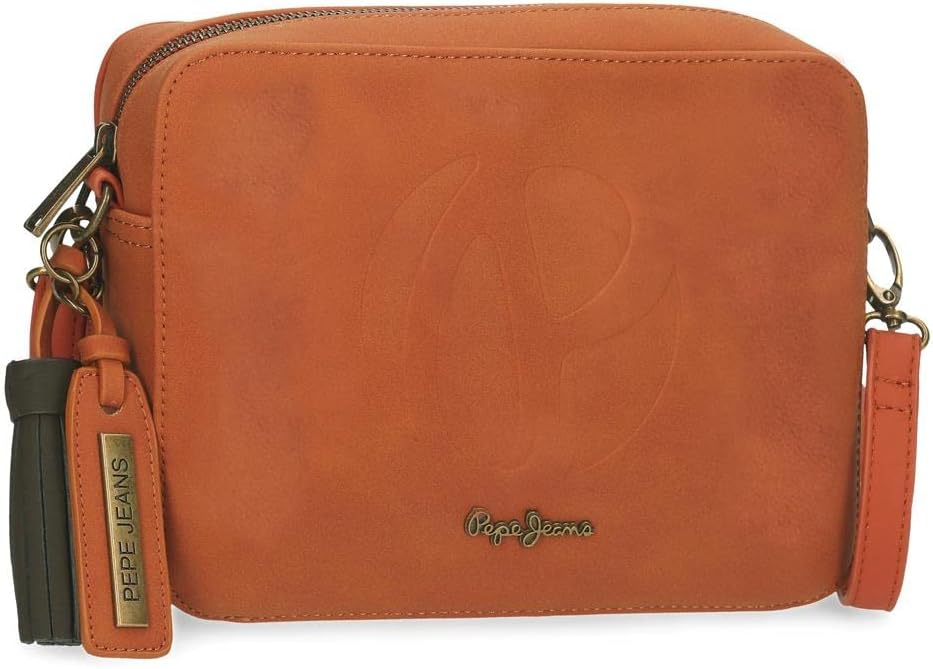 Pepe Jeans Alba Bandolera Marrón 26x14x6 cms Piel sintética