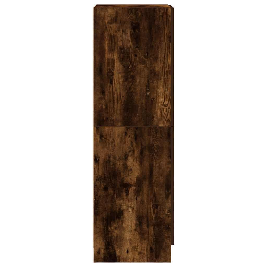 vidaXL Armadietto Cucina Rovere Fumo 38x41,5x131,5 cm in Legno, Armadio, Armadio dispensa da Cucina, Armadio da credenza da Cucina, Armadio da Cucina