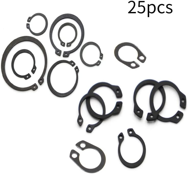 25pcs 6-32mm Circlips For Shaft Shaft Retaining Ring Bearing Retainer Circlip C-type Retaining Ring (Inner Diameter: 19mm)