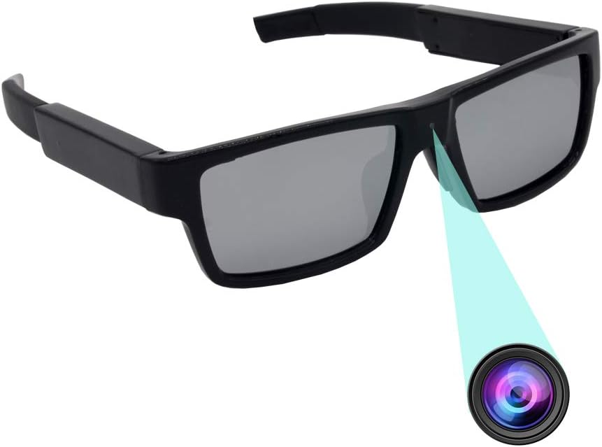 ViView G20P 2018 Newest Polarized Sunglasses Camera Glasses DVR Invisible Camera Video Glasses FHD 1920 * 1080P Built-in 16GB TF Card, Black
