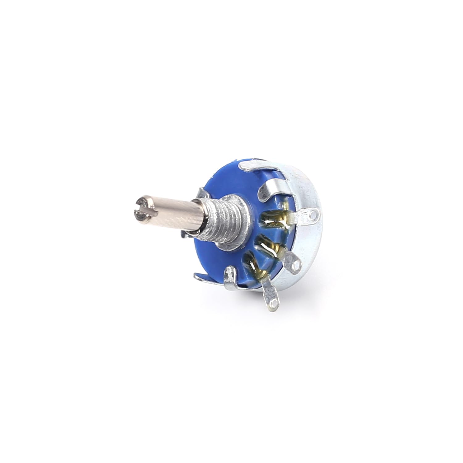 2 Pcs WX110 (010) 6mm Round 5.6k ohm 5K6 Metal Shaft Single Turn Wire Resistor Wound Potentiometer