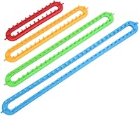 Vista 9 de Rectangle Knitting Loom Set, Knitting Loom Scarf Rectangle Crochet Hook with Needles Weaving Tool Set, Long Looms Scarf Sweater Shawl Stitch Knit