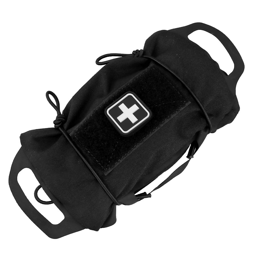 Pochette Tactique Militaire Molle Ceinture de Premiers Soins Rapide Pochette de Survie Système en Deux Parties Porte-médicaments en Rouleau Sac à poignée en hypalon