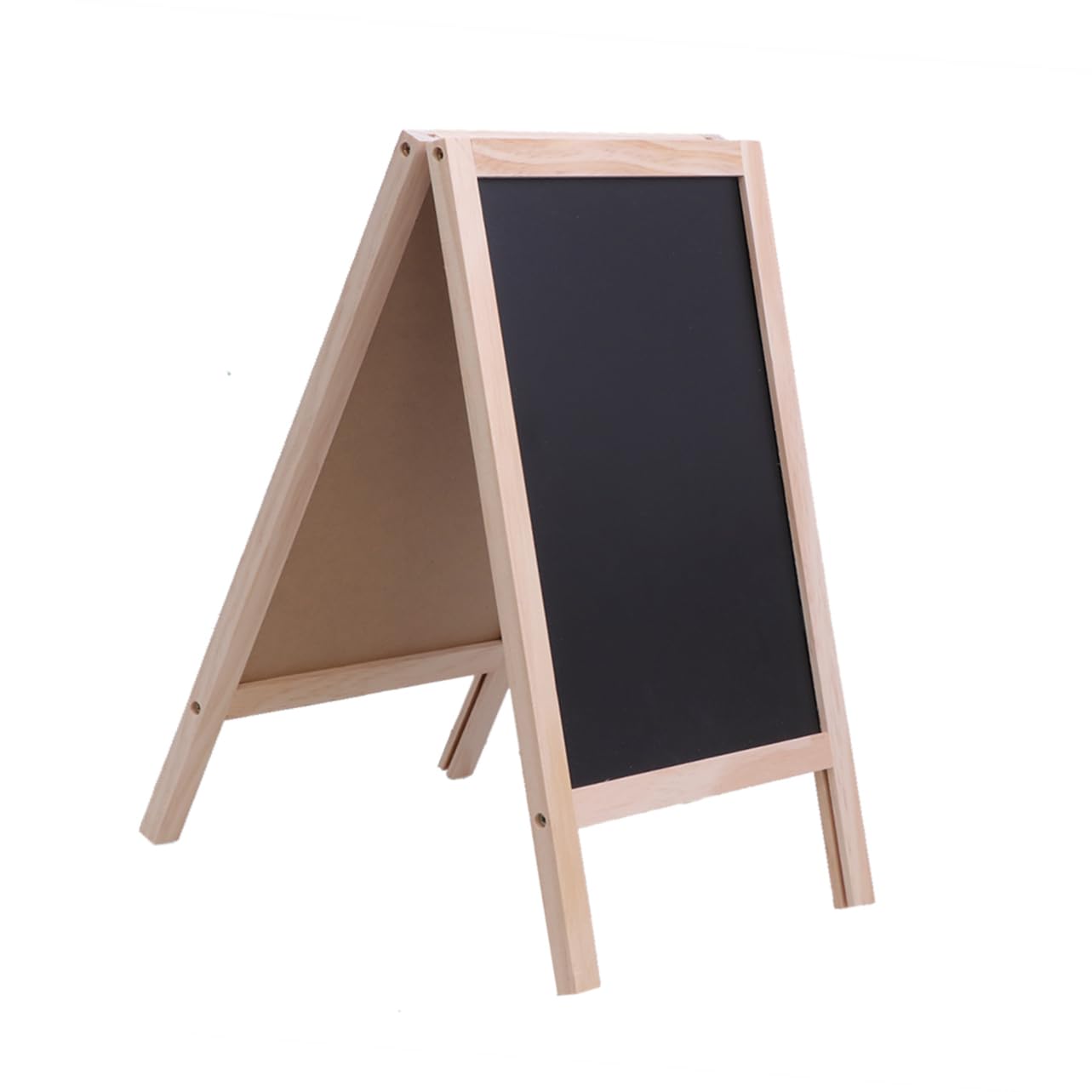 SEWACC Tripod Blackboard Double Side Wooden Message Board with Easel Stand Design 25 * 40cm Practical Children Memos Labeling for Storage Random Color