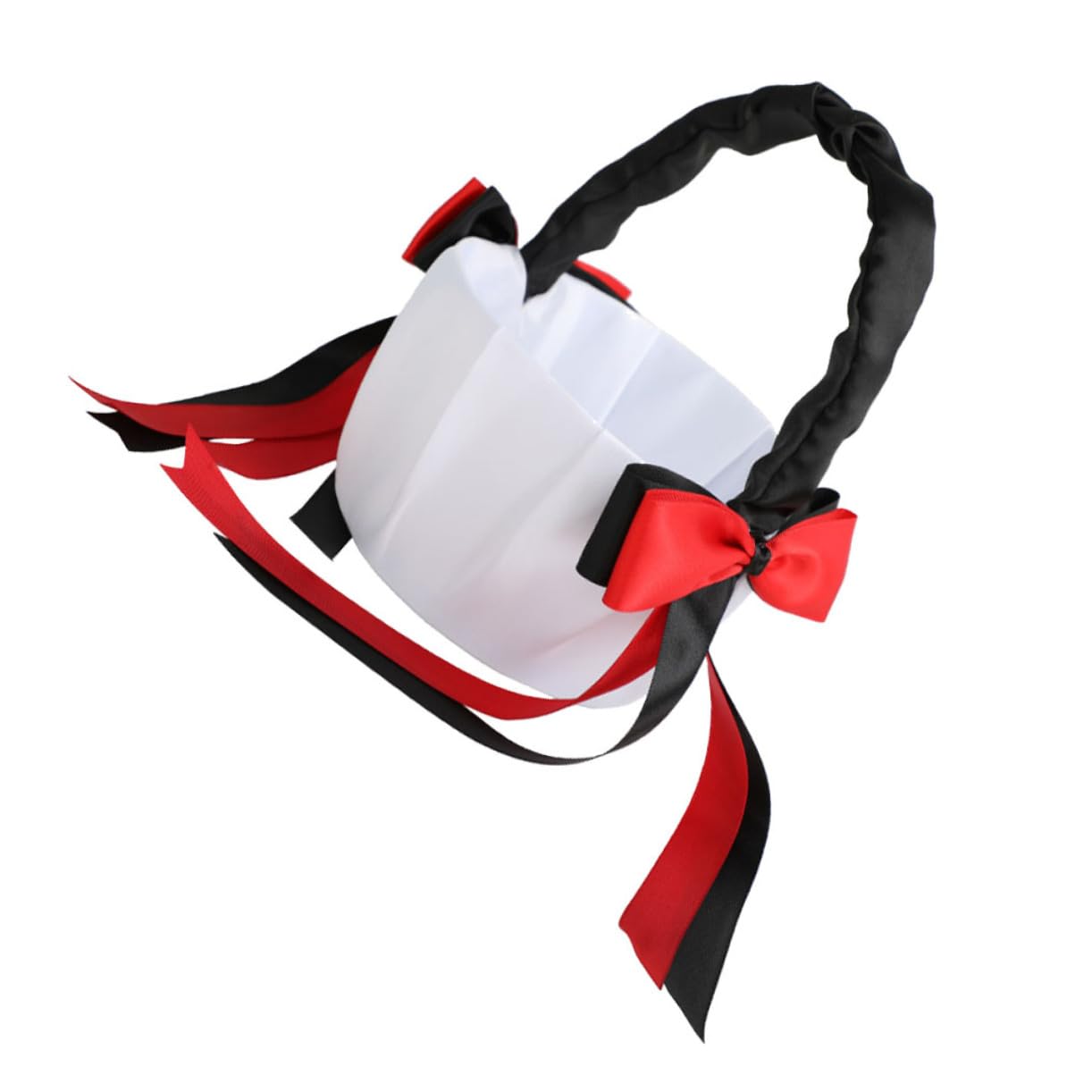 OFFSCH Black Ribbon Flower Girl Basket Elegant Portable Wedding Ceremony Supplies for Special Events Lightweight Design for Flower Petals Reusable Western-style Decor for Celebrations