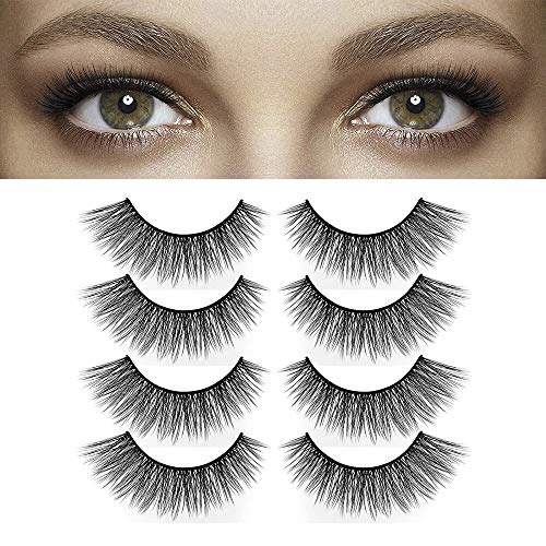 Cuckoo Eyelashes 100% handmade 3D Faux Mink Lashes 4 Pairs/set … (Cuckoo 309)
