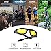 YISUGOOC 4 Pair Motorcycle Glasses Riding Glasses UV Protection Windproof And Dustproof Motorcycle Foam Cushion Goggles (Gray + Yellow + Clear + Blue)