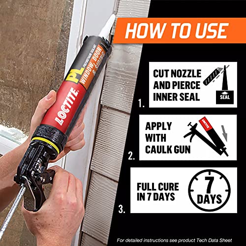 Loctite Pl Window, Door & Siding White Polyurethane Sealant, 10 Fl Oz, Cartridge #TOP1