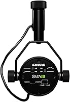 Vista 9 de Shure SM7dB - Micrófono vocal dinámico con preamplificador integrado, micrófono de estudio para transmisión, podcasting y grabación, sonido suave