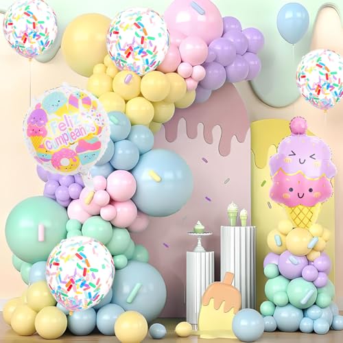 Ballons crème glacée couleur douce macaron de 30,5cm - 5