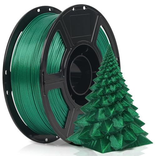 Image of FLASHFORGE Xmas Series Rapid PLA Filament Aurora Green, High Flow Speedy 3D Printer Filament Max 500mm /s High-Speed Printing, Radiated Unparalleled Brilliance, Twinkling and Ultra-Smooth Finish