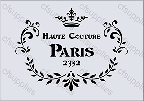 Stencil A5, stile shabby chic, francese, per