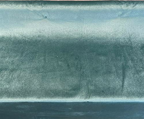 Genova Luxury Sea Mist Blue Velvet Upholstery Fabric by the yard