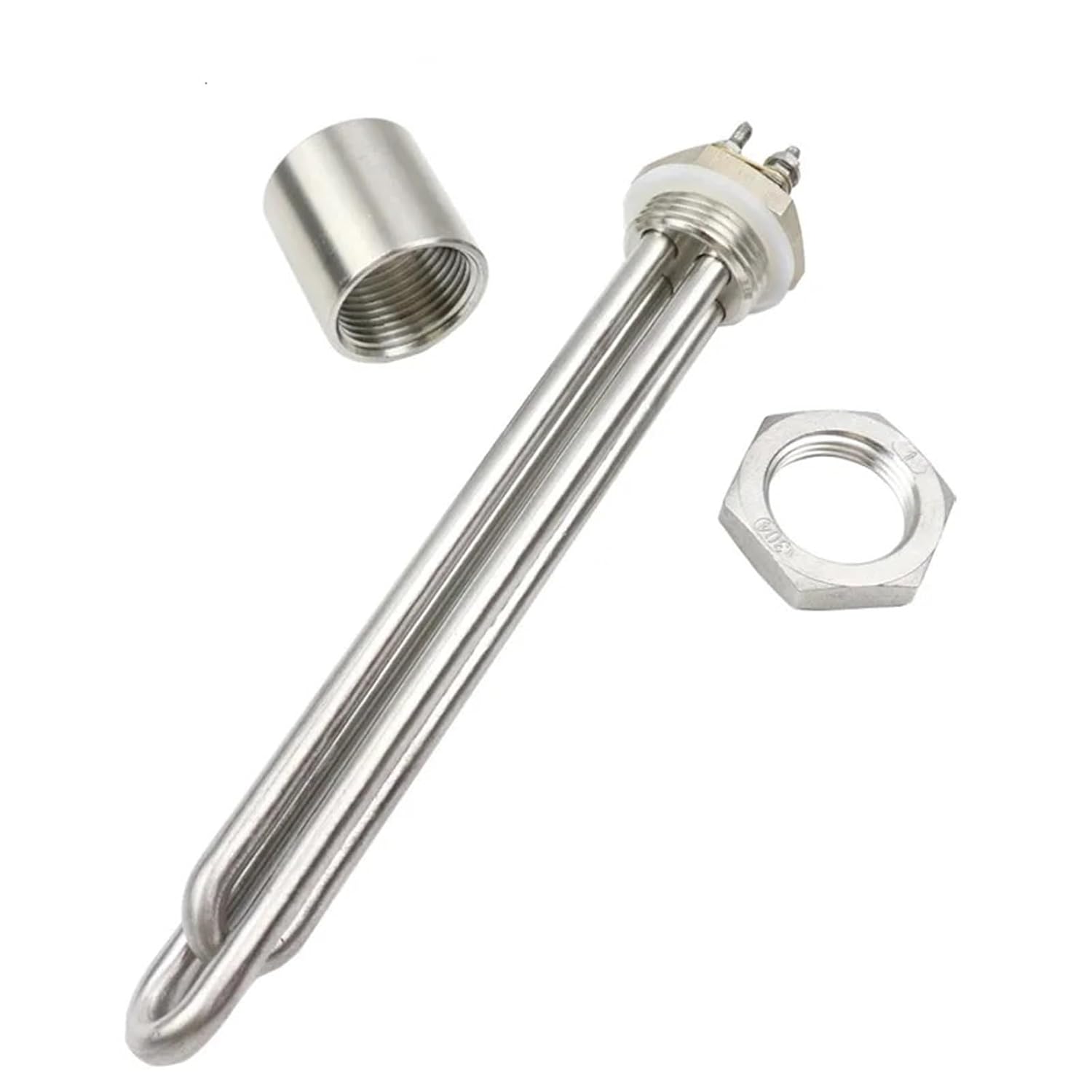 1pcs Heater 12v/24v/36v/48v Immersion Tubular Water Heating Element Heater DN25 Thread Solar Water Heater Resistance(Heater,12v 600w BSP)