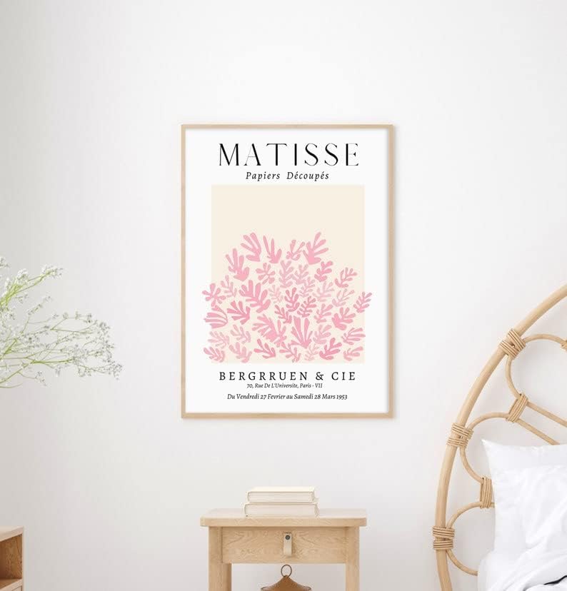 Miniatura 8 de HesenDot Matisse - Juego de 3 decoraciones artísticas para pared, arte de pared rosa salvia sin marco, impresiones de lienzo de calidad para 11 x 14