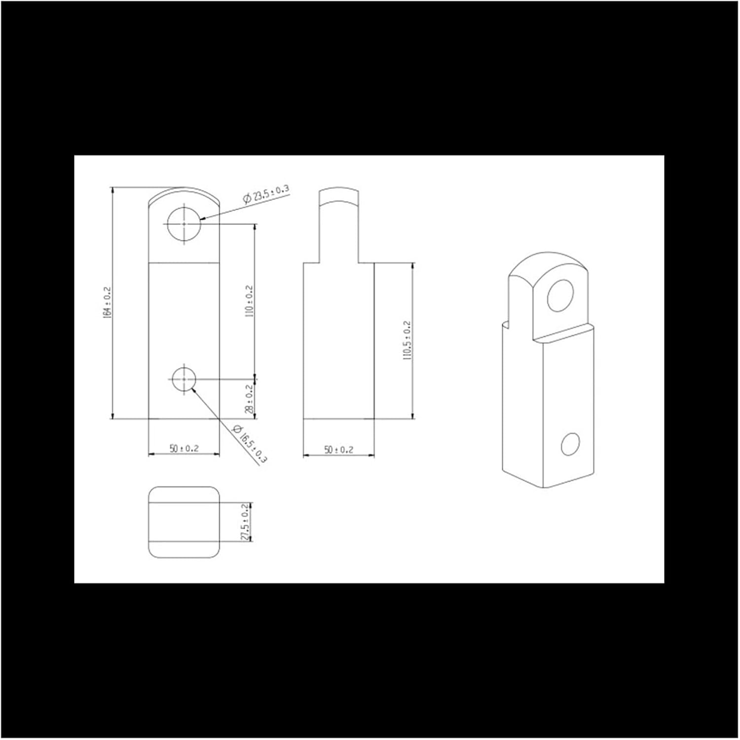Trailer Hitch, 18000 Lbs 2 Inch Shackle Hitch Arm Receiver Towing Trailer Tow Trailer Hooks(Orange)