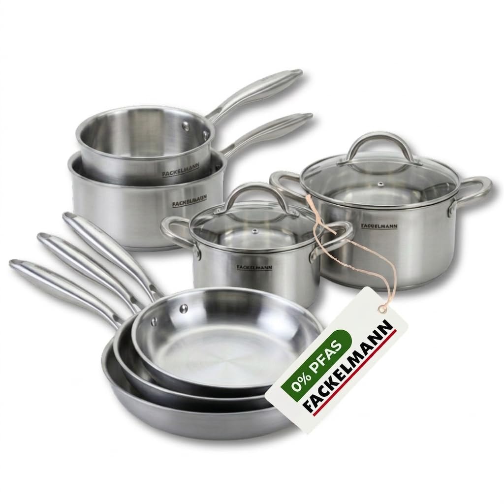 Fackelmann Batterie 3 poêles 20/24/26 cm, casseroles et faitouts