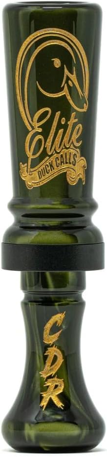 Elite Duck Calls Acrylic Cache Single Reed Duck Call - Great for Hunting Mallard, Wood Ducks, Pintails, Teal and Gadwall - Brown Pearl