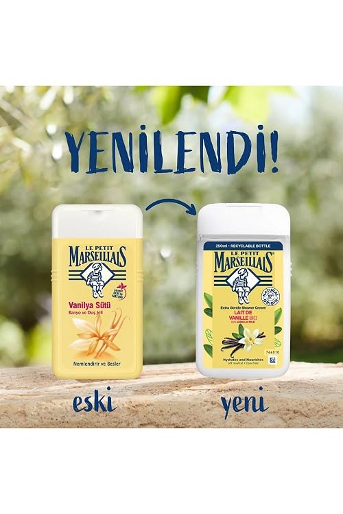 Le Petit Marseillais Duş Jeli Vanilya Sütü (250 ml) 2li paket