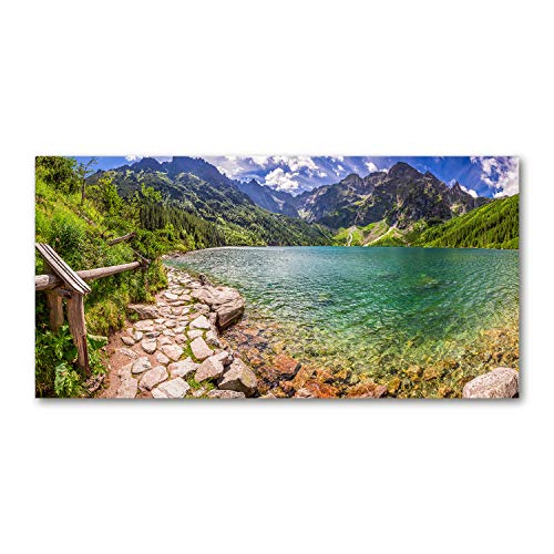 Crédence de cuisine paysage vert 100x50cm Tulup en verre trempé