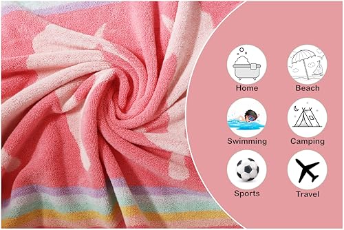 Image of ORIGINAL KIDS Magical Unicorn Washcloths - 12 Pack 100% Cotton Terry Jacquard Wash Cloths - 630 GSM Plush Super Soft Absorbent Gentle Baby Face Towel - Bath Time Travel Daycare - 12 x 12 - Pink Multi