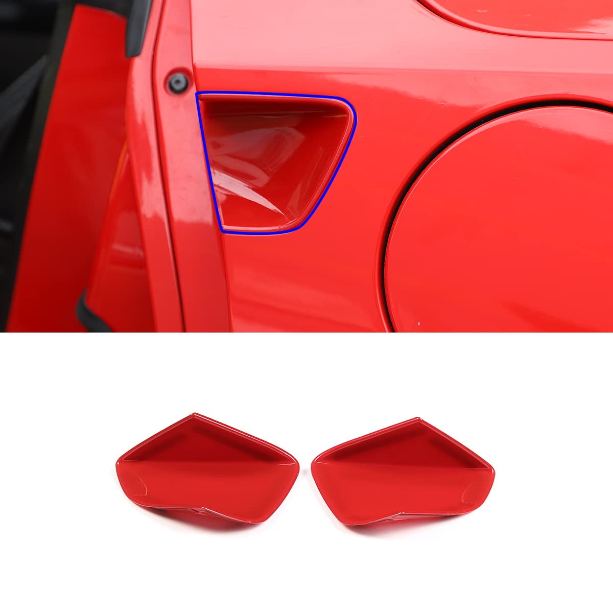 Etiqueta de puerta en ABS de alta calidad para Chevrolet Corvette C7 2014-2019 color rojo