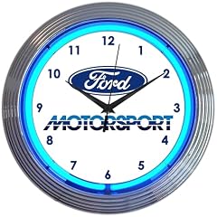 Motorsport Early 80 s Vintage Logo 15 " Garage Wall Clock w/Blue Neon Light brand Motorsport Early 80 s Vintage Logo 15 " Garage Wall Clock w/Blue Neon Light brand logo