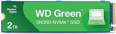 WD Green SN350 da 2 TB, NVMe SSD – Gen3 PCIe, QLC, M.2 2280, con velocità di lettura da 3,200 MB/s